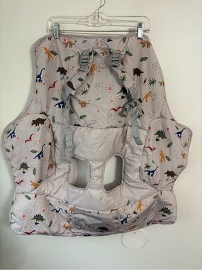 3 in 1 Kids High Chair, Grocery Cart & Stroller Seat Cover Beige Dino Print NWOT